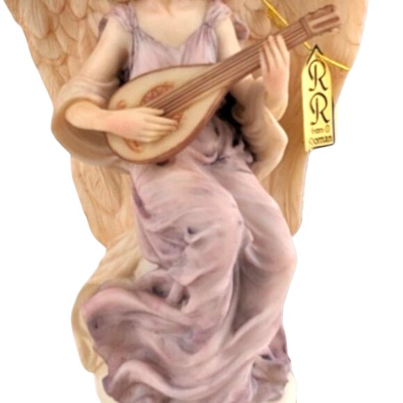 Vintage Roman Seraphim Classics Lydia "Winged Poet" Angel Figurine with Harp - Picture 3 of 7
